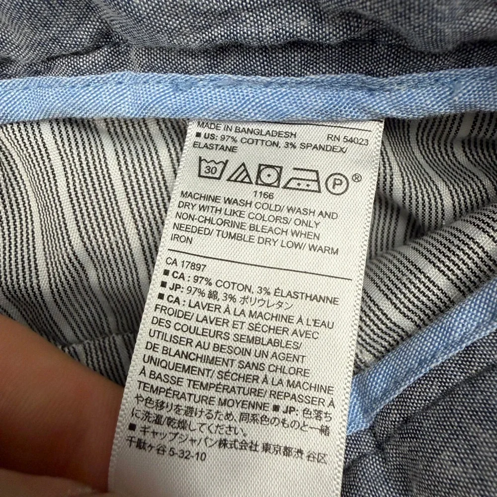 Banana Republic Aiden Chino Pants Mens 29x32 Navy Blue Slim Fit Stretch Cotton